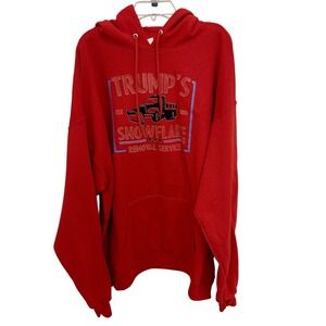 Mens‎ Red Trump Snowflake Removal Service Graphic Hoodie XL